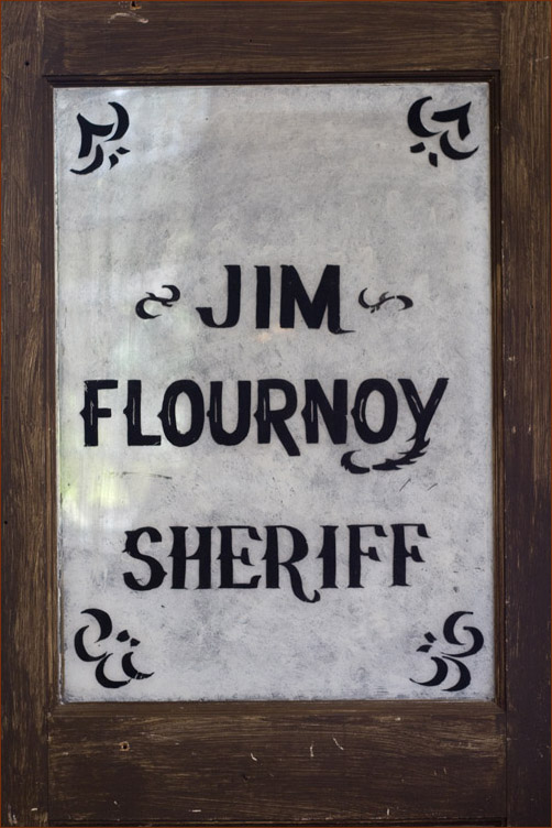 Sheriff Jim Flournoy's office door